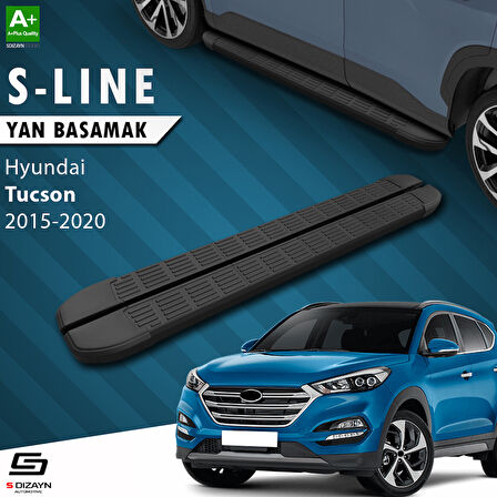 S-Dizayn Hyundai Tucson 3 S-Line Siyah Yan Basamak 173 Cm 2015-2020 A+ Kalite