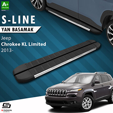 S-Dizayn Jeep Cherokee KL S-Line Krom Yan Basamak 173 Cm 2013-2023 A+ Kalite