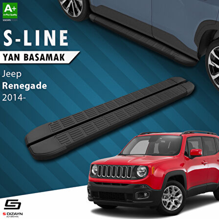 S-Dizayn Jeep Renegade S-Line Siyah Yan Basamak 173 Cm 2014 Üzeri A+ Kalite