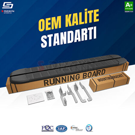 S-Dizayn Land Rover Range Rover Evoque S-Line Siyah Yan Basamak 173 Cm 2012-2017 A+ Kalite