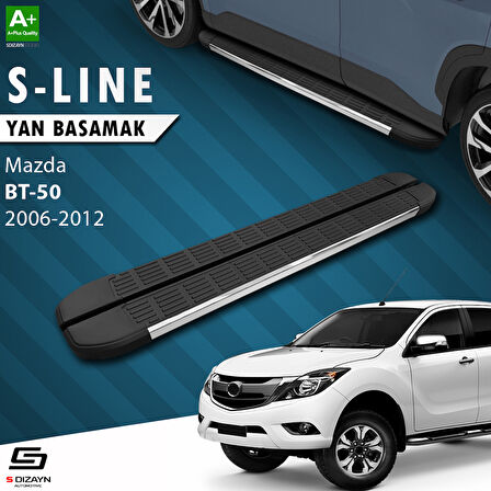 S-Dizayn Mazda BT-50 Pick-Up S-Line Krom Yan Basamak 193 Cm 2006-2012 A+ Kalite