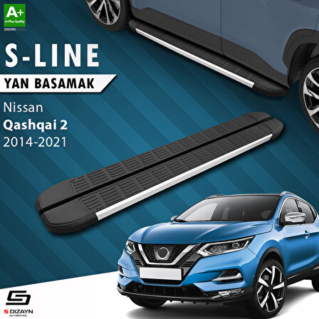 S-Dizayn Nissan Qashqai 2 S-Line Aluminyum Yan Basamak 173 Cm 2014-2021 A+ Kalite