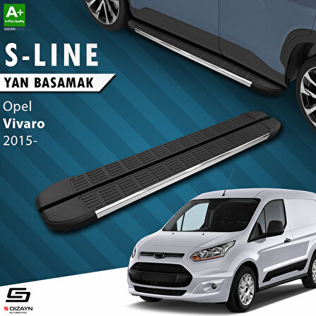 S-Dizayn Opel Vivaro B Uzun Şase S-Line Krom Yan Basamak 263 Cm 2015-2018 A+ Kalite