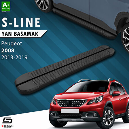 S-Dizayn Peugeot 2008 S-Line Siyah Yan Basamak 173 Cm 2013-2019 A+ Kalite