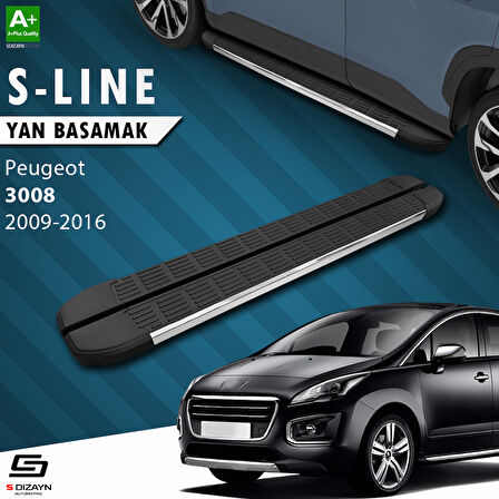 S-Dizayn Peugeot 3008 S-Line Krom Yan Basamak 183 Cm 2009-2016 A+ Kalite