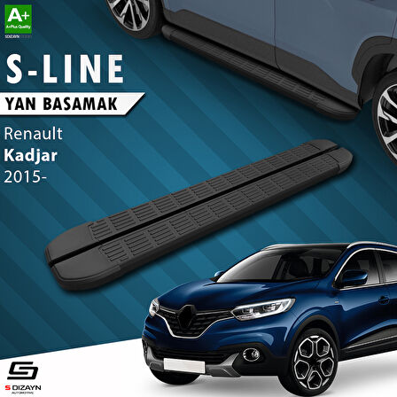 S-Dizayn Renault Kadjar S-Line Siyah Yan Basamak 173 Cm 2015-2022 A+ Kalite