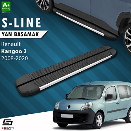 S-Dizayn Renault Kangoo 2 Uzun Şase S-Line Aluminyum Yan Basamak 223 Cm 2008-2020 A+ Kalite