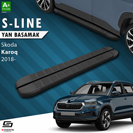 S-Dizayn Skoda Karoq S-Line Siyah Yan Basamak 173 Cm 2018 Üzeri A+ Kalite