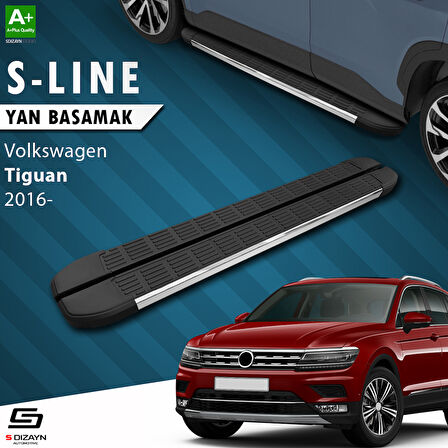 S-Dizayn VW Tiguan 2 S-Line Krom Yan Basamak 173 Cm 2016-2024 A+ Kalite