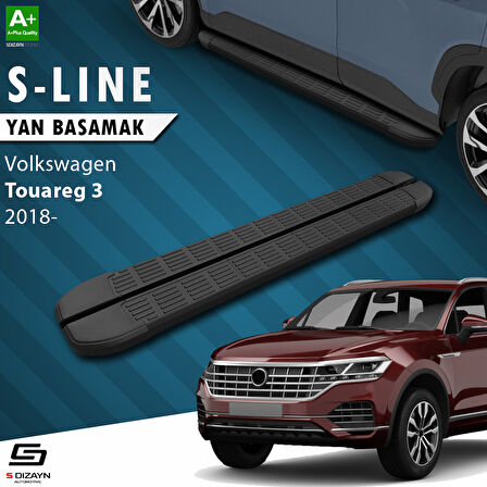 S-Dizayn VW Touareg 3 S-Line Siyah Yan Basamak 193 Cm 2018 Üzeri A+ Kalite