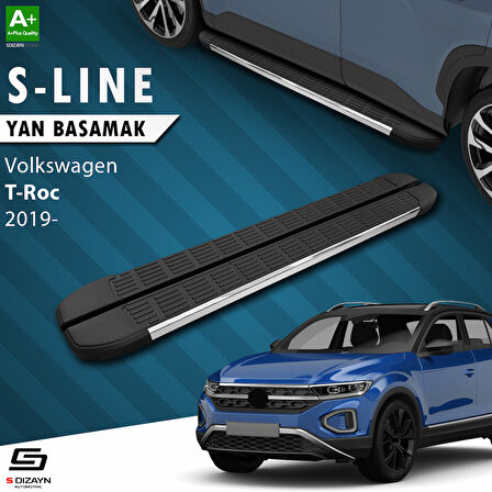 S-Dizayn VW T-Roc S-Line Krom Yan Basamak 173 Cm 2019 Üzeri A+ Kalite