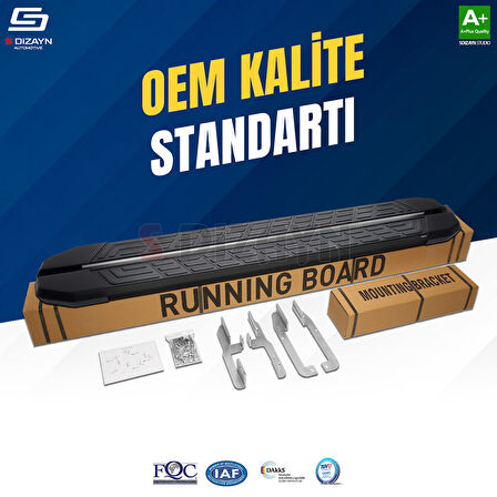 S-Dizayn Dacia Sandero 3 Stepway NewLine Siyah Yan Basamak 183 Cm 2020 Üzeri A+ Kalite