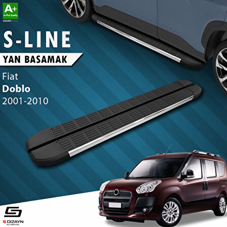 S-Dizayn Fiat Doblo Uzun Şase S-Line Krom Yan Basamak 223 Cm 2001-2010 A+ Kalite
