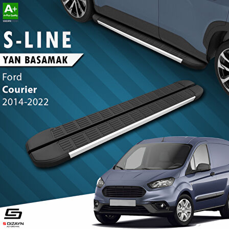 S-Dizayn Ford Courier S-Line Aluminyum Yan Basamak 173 Cm 2014-2022 A+ Kalite