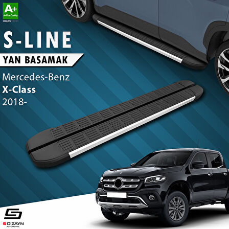 S-Dizayn Mercedes X-Class S-Line Aluminyum Yan Basamak 203 Cm 2018-2020 A+ Kalite