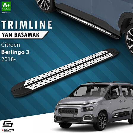 S-Dizayn Citroen Berlingo 3 Uzun Şase TrimLine Gri Yan Basamak 220 Cm 2018 Üzeri A+ Kalite
