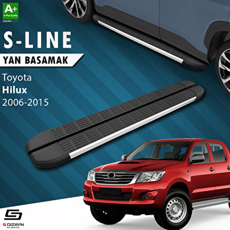 S-Dizayn Toyota Hilux 7 S-Line Aluminyum Yan Basamak 203 Cm 2006-2015 A+ Kalite
