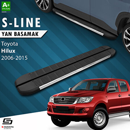 S-Dizayn Toyota Hilux 7 S-Line Krom Yan Basamak 203 Cm 2006-2015 A+ Kalite