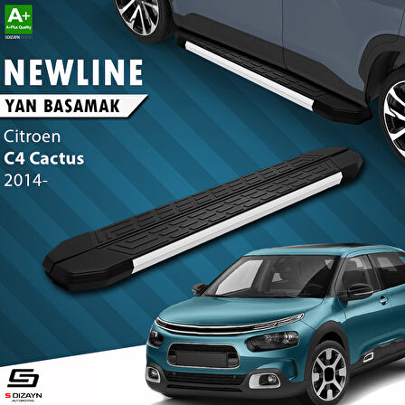 S-Dizayn Citroen C4 Cactus NewLine Aluminyum Yan Basamak 183 Cm 2014 Üzeri A+ Kalite