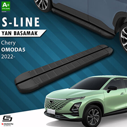 S-Dizayn Chery Omoda5 S-Line Siyah Yan Basamak 183 Cm 2022 Üzeri A+ Kalite