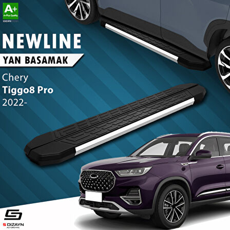 S-Dizayn Chery Tiggo8 Pro NewLine Krom Yan Basamak 183 Cm 2022 Üzeri A+ Kalite