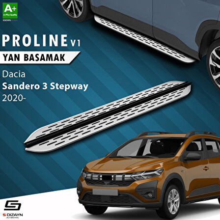 S-Dizayn Dacia Sandero 3 Stepway OEM Still Pro V1 Aluminyum Yan Basamak 183 Cm 2020 Üzeri A+ Kalite