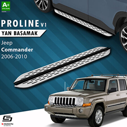 S-Dizayn Jeep Commander OEM Still Pro V1 Aluminyum Yan Basamak 173 Cm 2006-2010 A+ Kalite