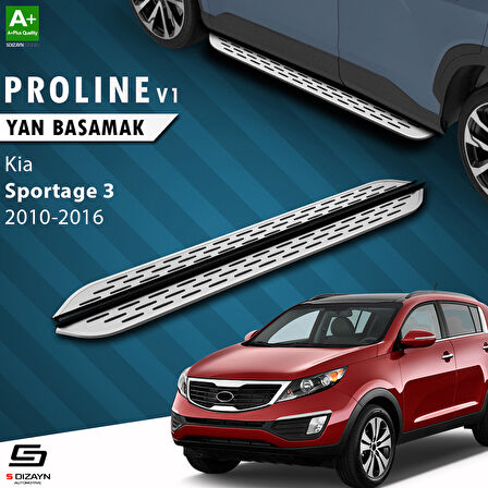 S-Dizayn Kia Sportage 3 OEM Still Pro V1 Aluminyum Yan Basamak 173 Cm 2010-2014 A+ Kalite