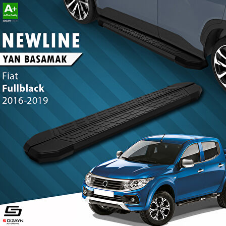 S-Dizayn Fiat Fullback NewLine Siyah Yan Basamak 193 Cm 2016-2019 A+ Kalite