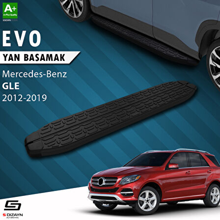 S-Dizayn Mercedes GLE W166 Evo Siyah Yan Basamak 193 Cm 2012-2019 A+ Kalite