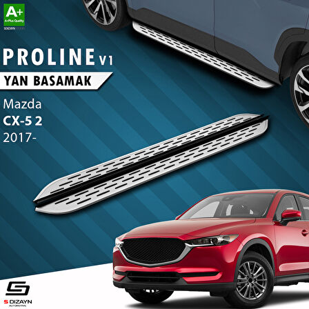 S-Dizayn Mazda CX-5 2 OEM Still Pro V1 Aluminyum Yan Basamak 183 Cm 2017 Üzeri A+ Kalite