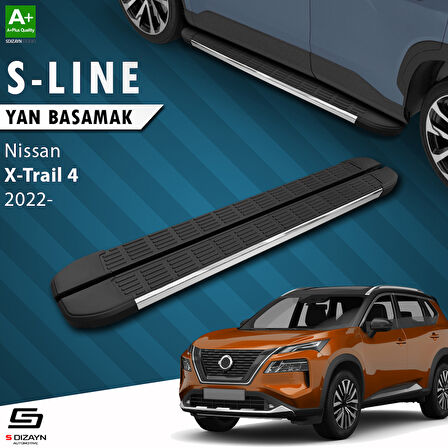 S-Dizayn Nissan X-Trail T33 S-Line Krom Yan Basamak 183 Cm 2022 Üzeri A+ Kalite