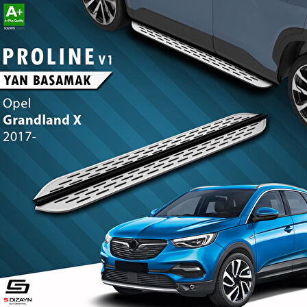 S-Dizayn Opel Grandland X OEM Still Pro V1 Aluminyum Yan Basamak 183 Cm 2017-2024 A+ Kalite