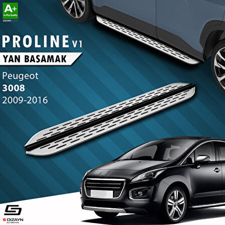 S-Dizayn Peugeot 3008 OEM Still Pro V1 Aluminyum Yan Basamak 183 Cm 2009-2016 A+ Kalite