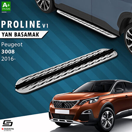 S-Dizayn Peugeot 3008 2 OEM Still Pro V2 Aluminyum Yan Basamak 183 Cm 2016-2023 A+ Kalite