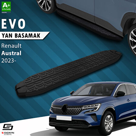 S-Dizayn Renault Austral Evo Siyah Yan Basamak 183 Cm 2023 Üzeri A+ Kalite
