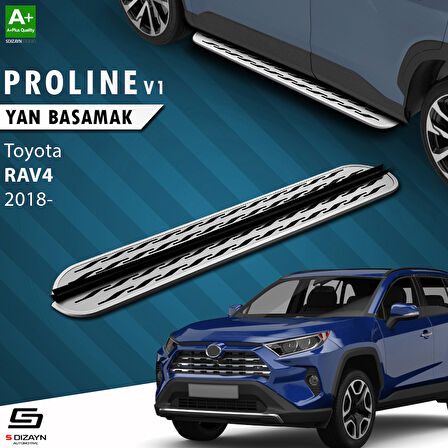 S-Dizayn Toyota RAV 4 5 OEM Still Pro V2 Aluminyum Yan Basamak 173 Cm 2018 Üzeri A+ Kalite