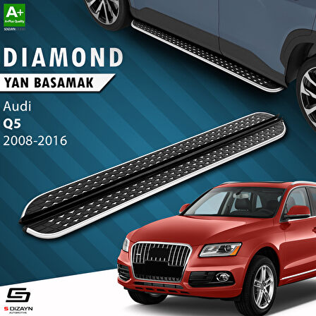 S-Dizayn Audi Q5 Diamond Krom Yan Basamak 183 Cm 2008-2016 A+ Kalite