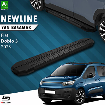 S-Dizayn Fiat Doblo 3 NewLine Siyah Yan Basamak 203 Cm 2023 Üzeri A+ Kalite