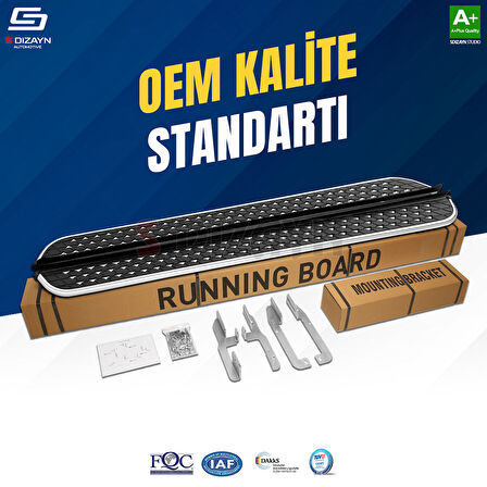 S-Dizayn Ford Courier Diamond Krom Yan Basamak 173 Cm 2014-2023 A+ Kalite