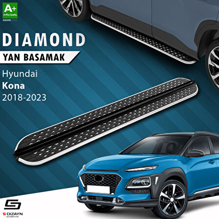 S-Dizayn Hyundai Kona Diamond Krom Yan Basamak 173 Cm 2018-2023 A+ Kalite