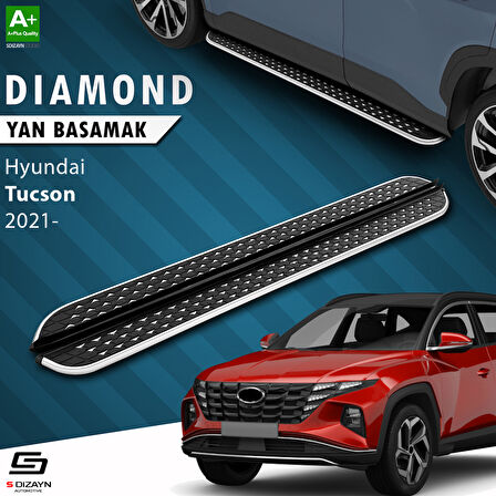 S-Dizayn Hyundai Tucson 4 Diamond Krom Yan Basamak 173 Cm 2021-2024 A+ Kalite