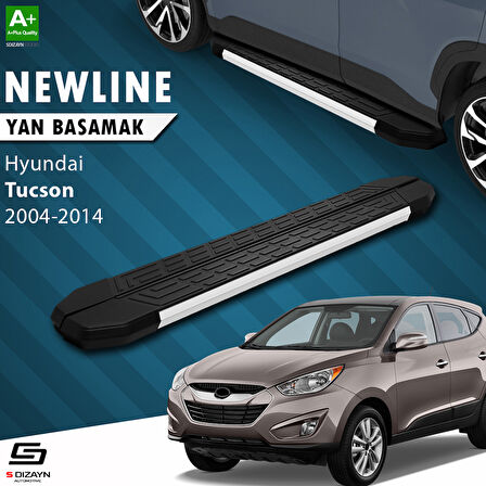 S-Dizayn Hyundai Tucson 2 NewLine Aluminyum Yan Basamak 173 Cm 2004-2014 A+ Kalite