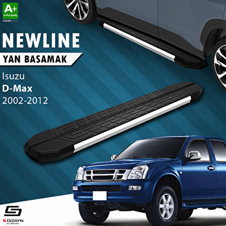S-Dizayn Isuzu D-Max NewLine Krom Yan Basamak 203 Cm 2002-2012 A+ Kalite