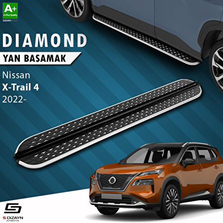 S-Dizayn Nissan X-Trail T33 Diamond Krom Yan Basamak 183 Cm 2022 Üzeri A+ Kalite