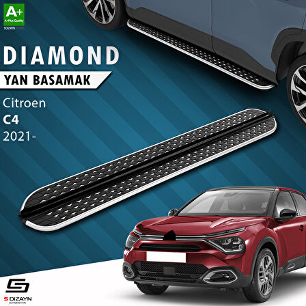 S-Dizayn Citroen C4 3 Diamond Krom Yan Basamak 183 Cm 2021 Üzeri A+ Kalite