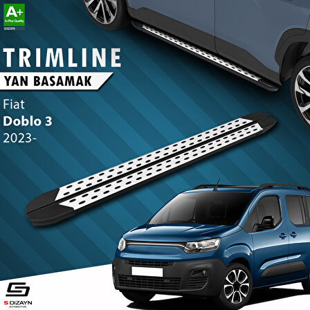 S-Dizayn Fiat Doblo 3 Uzun Şase TrimLine Gri Yan Basamak 220 Cm 2023 Üzeri
