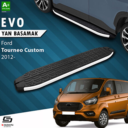 S-Dizayn Ford Tourneo Custom Kısa Şase Evo Aluminyum Yan Basamak 203 Cm 2012-2023 A+ Kalite