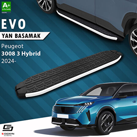 S-Dizayn Peugeot 3008 3 Hybrid Evo Aluminyum Yan Basamak 183 Cm 2024 Üzeri A+ Kalite