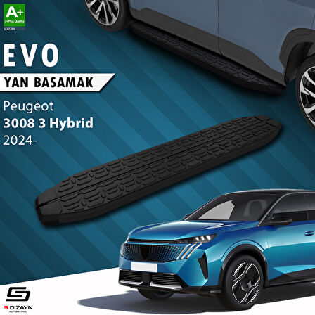 S-Dizayn Peugeot 3008 3 Hybrid Evo Siyah Yan Basamak 183 Cm 2024 Üzeri A+ Kalite